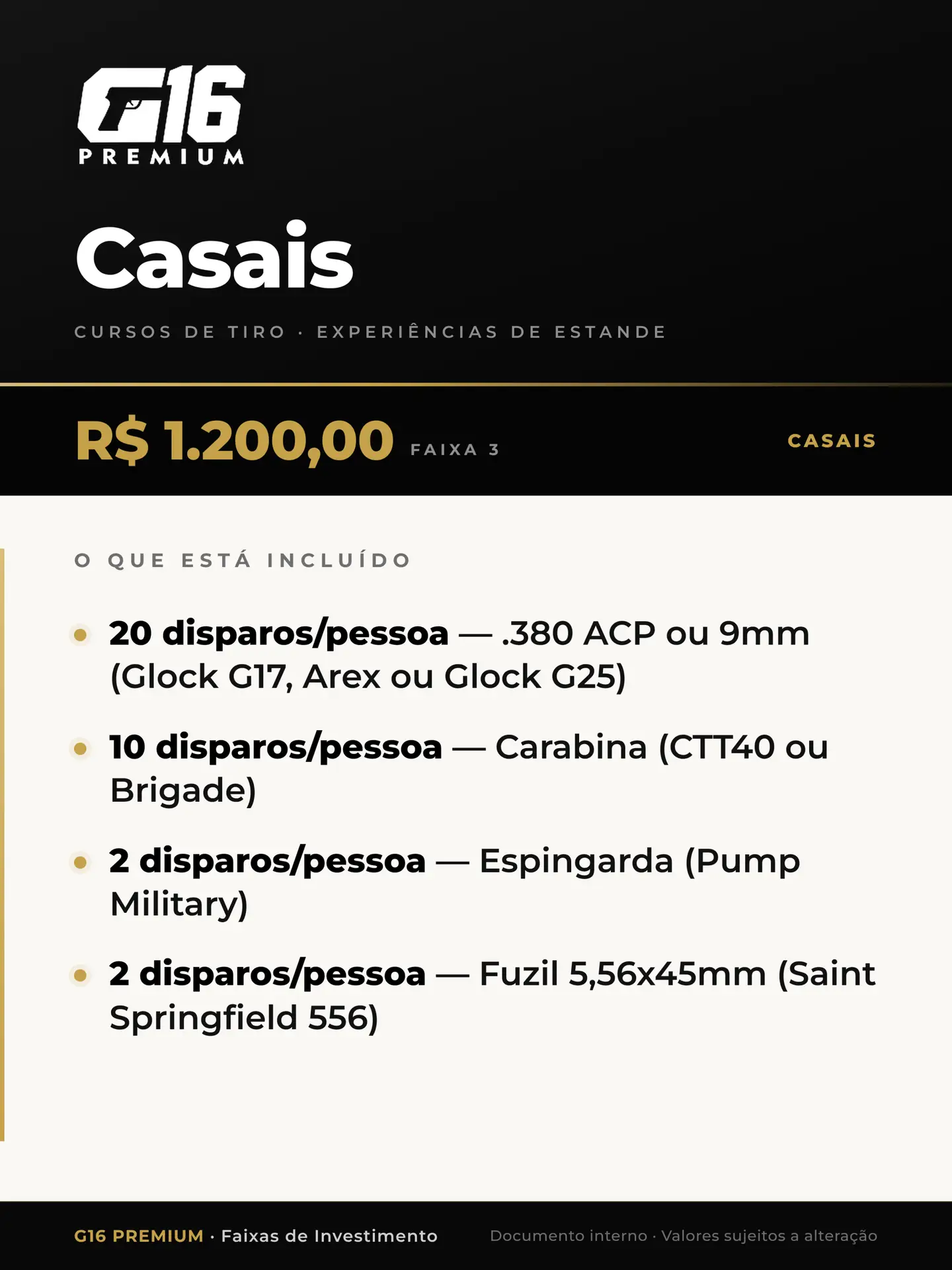Casal comparando resultados no alvo após sessão de tiro recreativo na Zona Sul de São Paulo