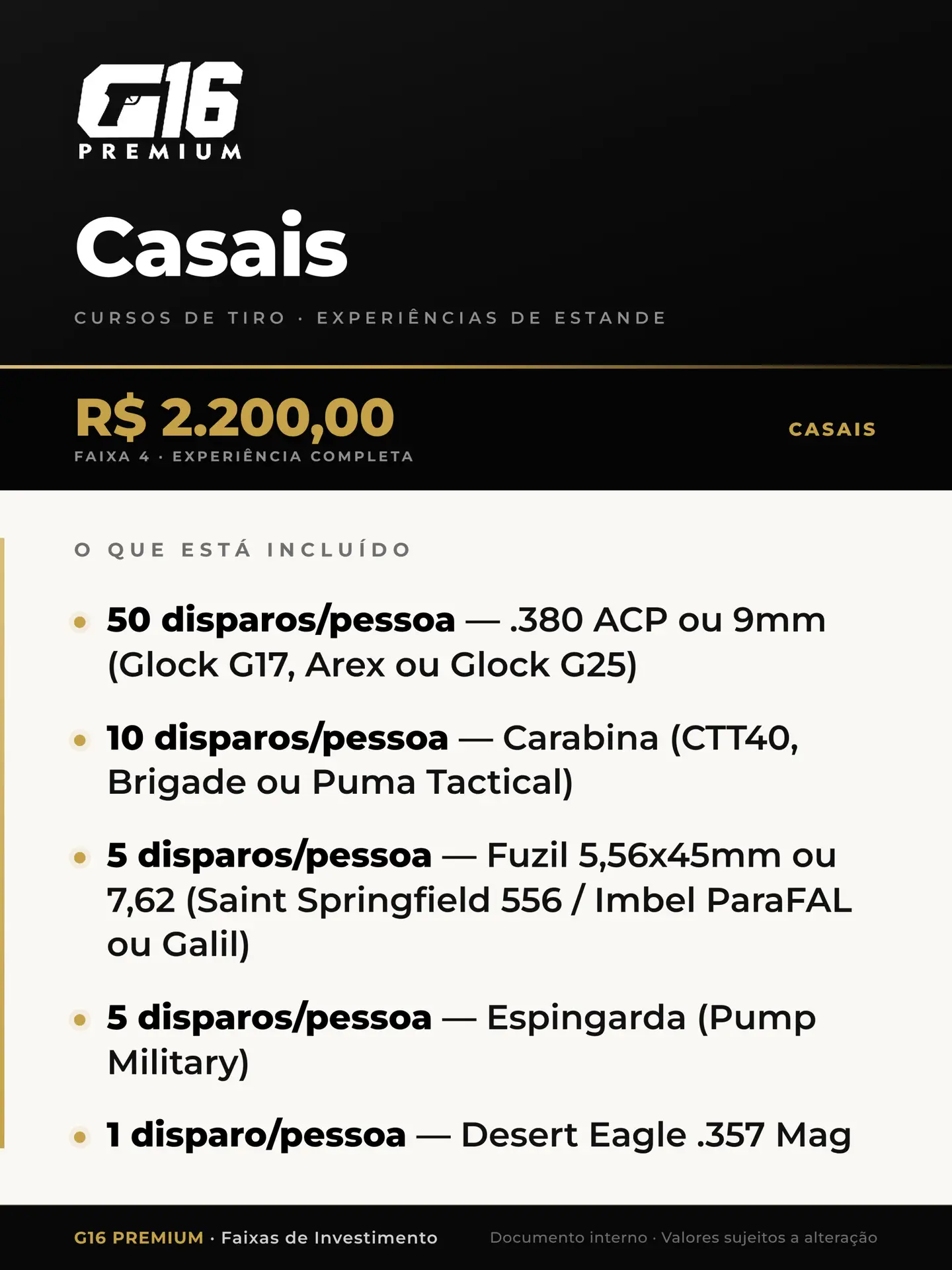 Casal no lounge do clube de tiro G16 Premium em Moema segurando o alvo da primeira aula