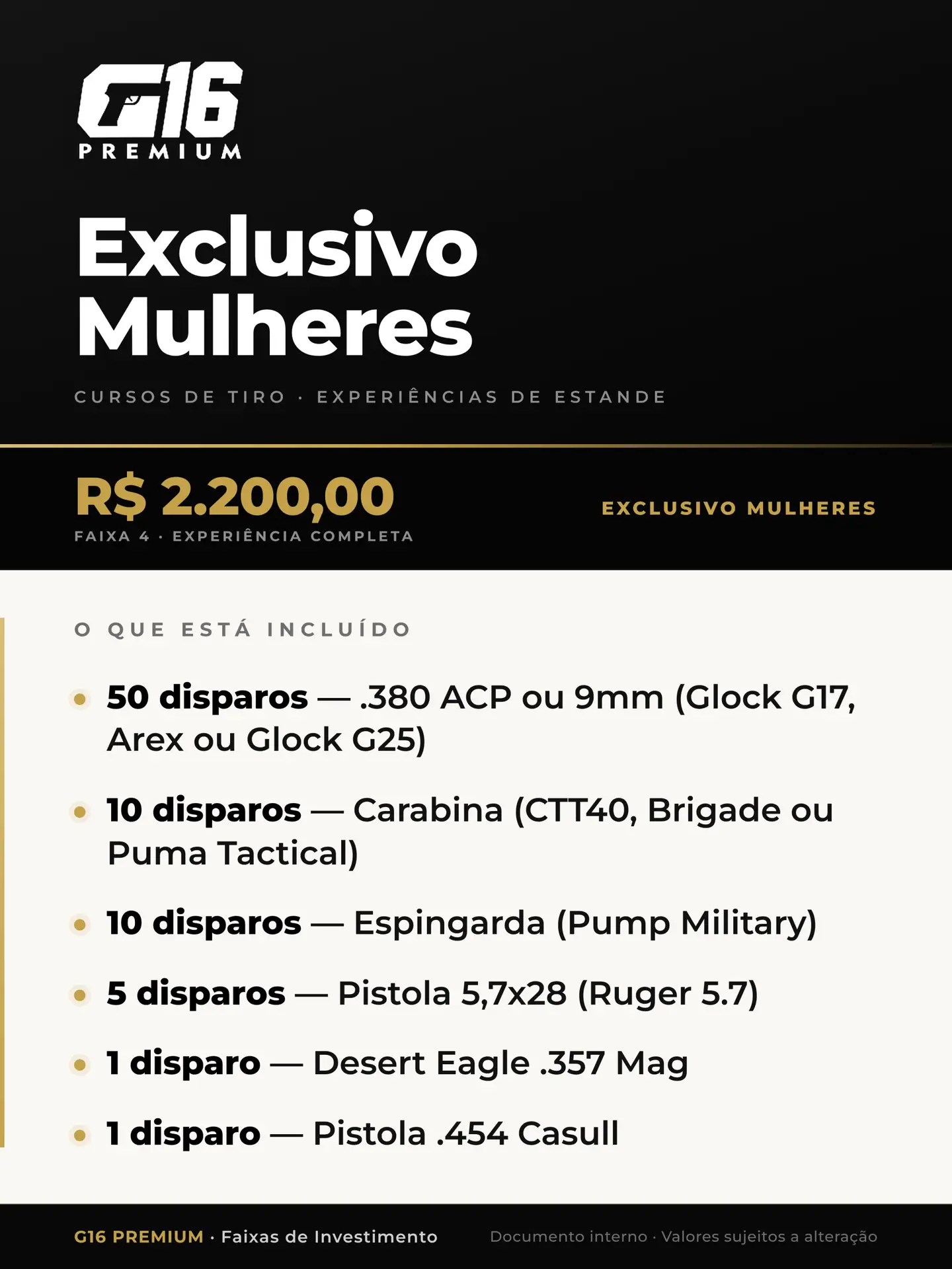 Grupo de amigas em aula de tiro esportivo para iniciantes no clube G16 em Moema, São Paulo