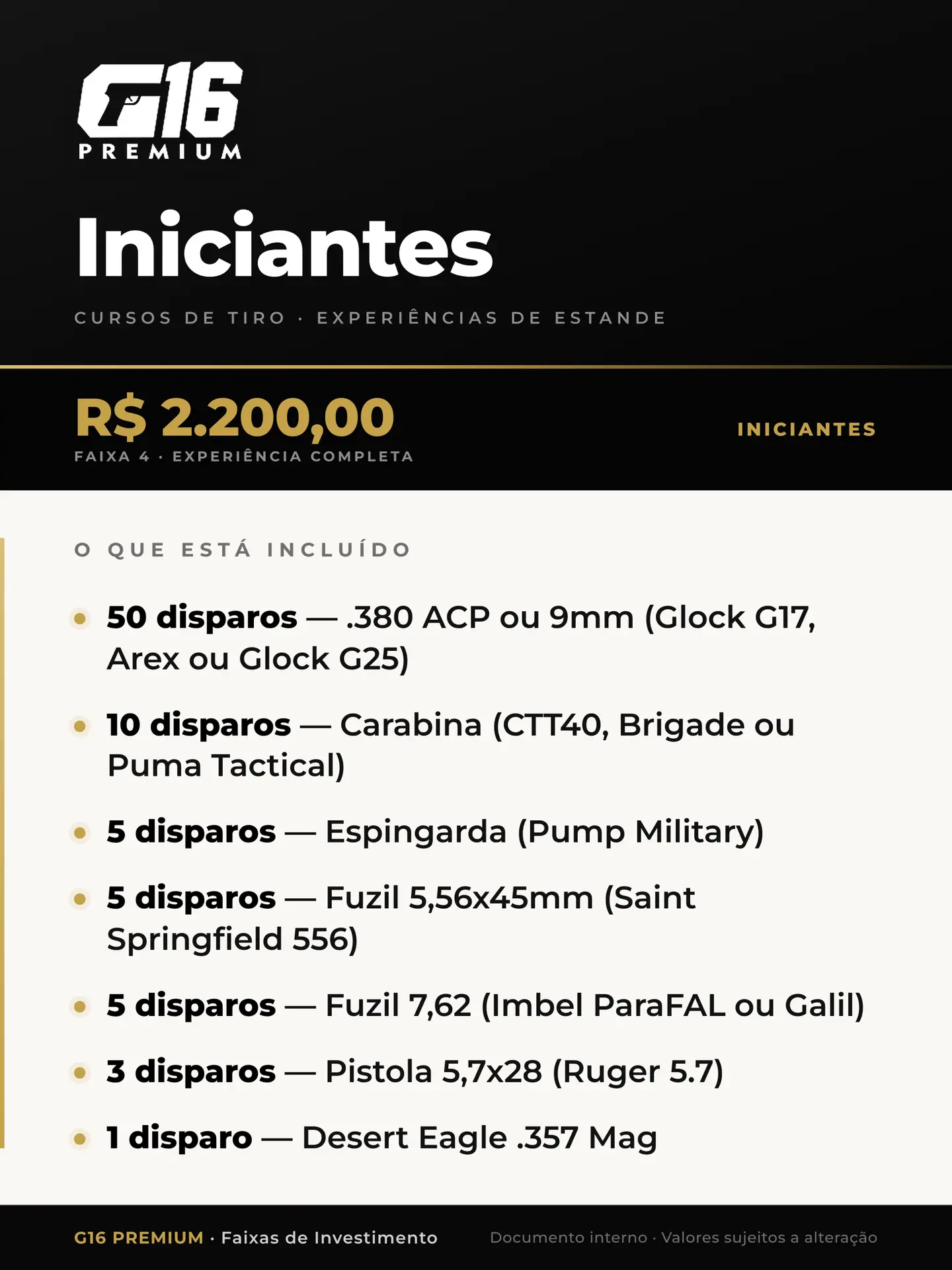 Recepção do clube de tiro G16 Premium em Moema recebendo aluno para aula experimental