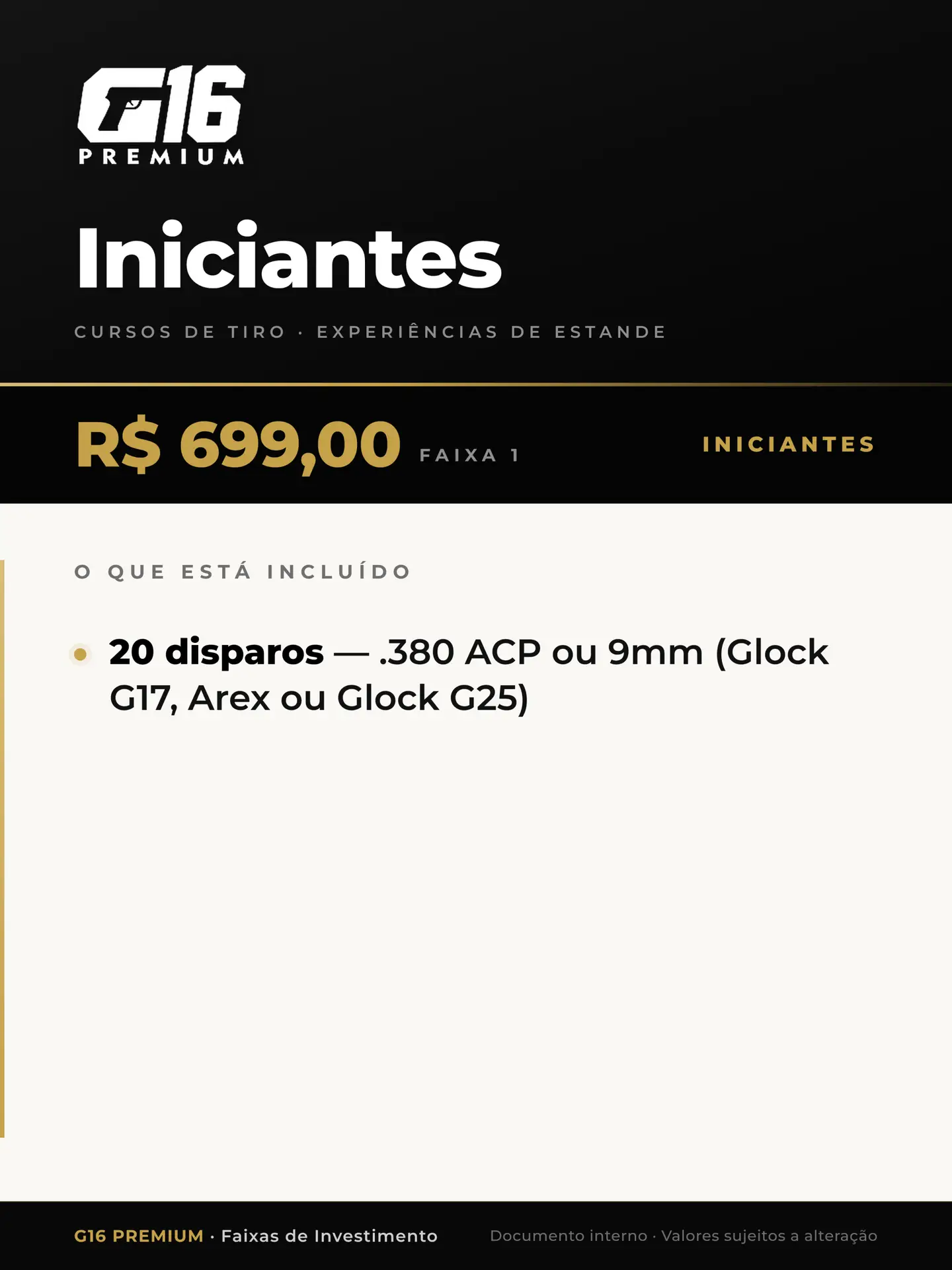 Iniciante concentrado durante primeira aula de tiro esportivo no clube G16 em Moema, São Paulo